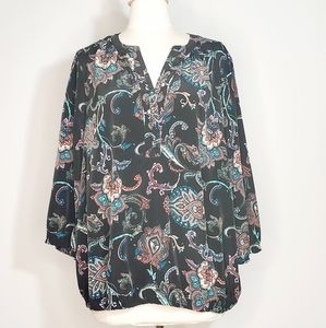 Dana Buchanan Womens floral print top